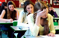 Ученики 9-х классов пишут диктант № 100 на тему: Киевские каштаны