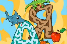 Украинский алфавит-лабиринт для дошкольников