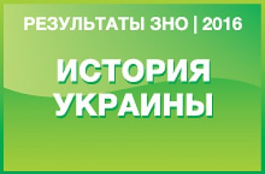История Украины. Результаты ЗНО 2016 года
