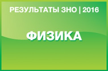 Физика. Результаты ЗНО 2016 года