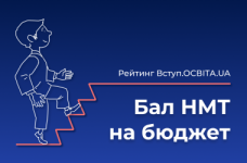 Вступ.ОСВІТА.UA: Наивысший балл НМТ на бюджет