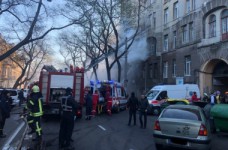 В Одесском колледже экономики возник пожар