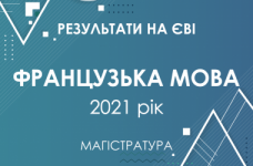 Французский язык. Результаты ЄВІ в магистратуру 2021 года