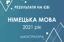 Немецкий язык. Результаты ЄВІ в магистратуру 2021 года