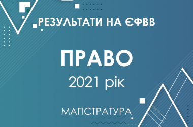Право. Результаты ЄФВВ в магистратуру 2021 года
