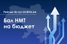 Вступ.ОСВІТА.UA: Наивысший балл НМТ на бюджет