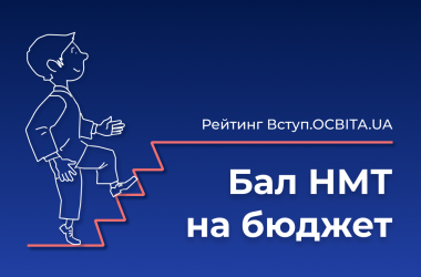 Вступ.ОСВІТА.UA: Наивысший балл НМТ на бюджет